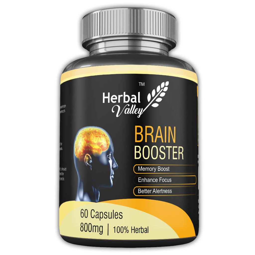 Picture of BRAIN BOOSTER HERBALVEDA WELLNESS HERBALVALLEY ‎10 x 8.4 x 8 cm; 70 g