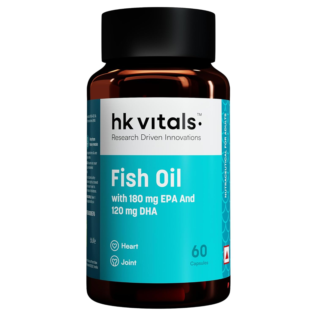 Picture of FISH OIL FOR MEN AND WOMEN TITANIUM TECHNOLOGIES (I) PVT. LTD HK VITALS ‎18.32 x 10.7 x 5.62 cm; 60 g