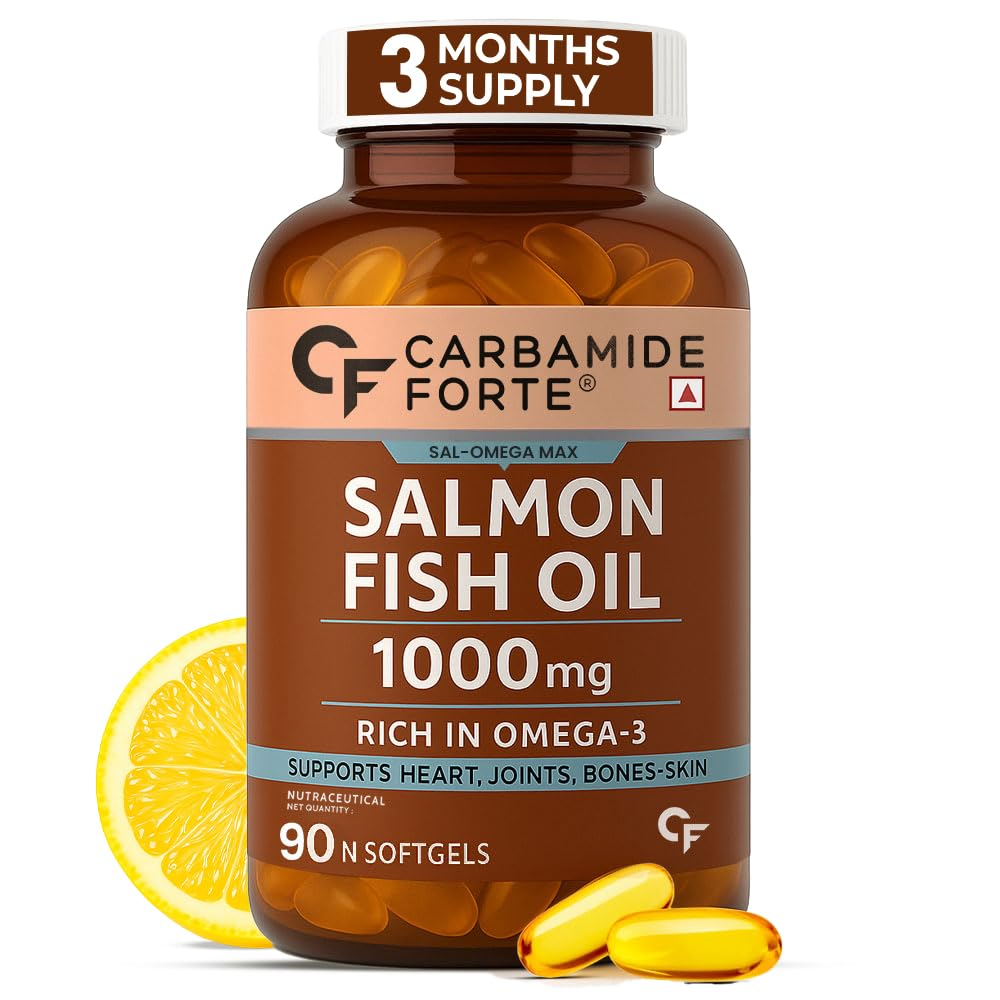 Picture of SALMON FISH OIL NOVUS LIFE SCIENCES PVT. LTD CARBAMIDE FORTE ‎6.5 x 6.5 x 11.5 cm; 180 g