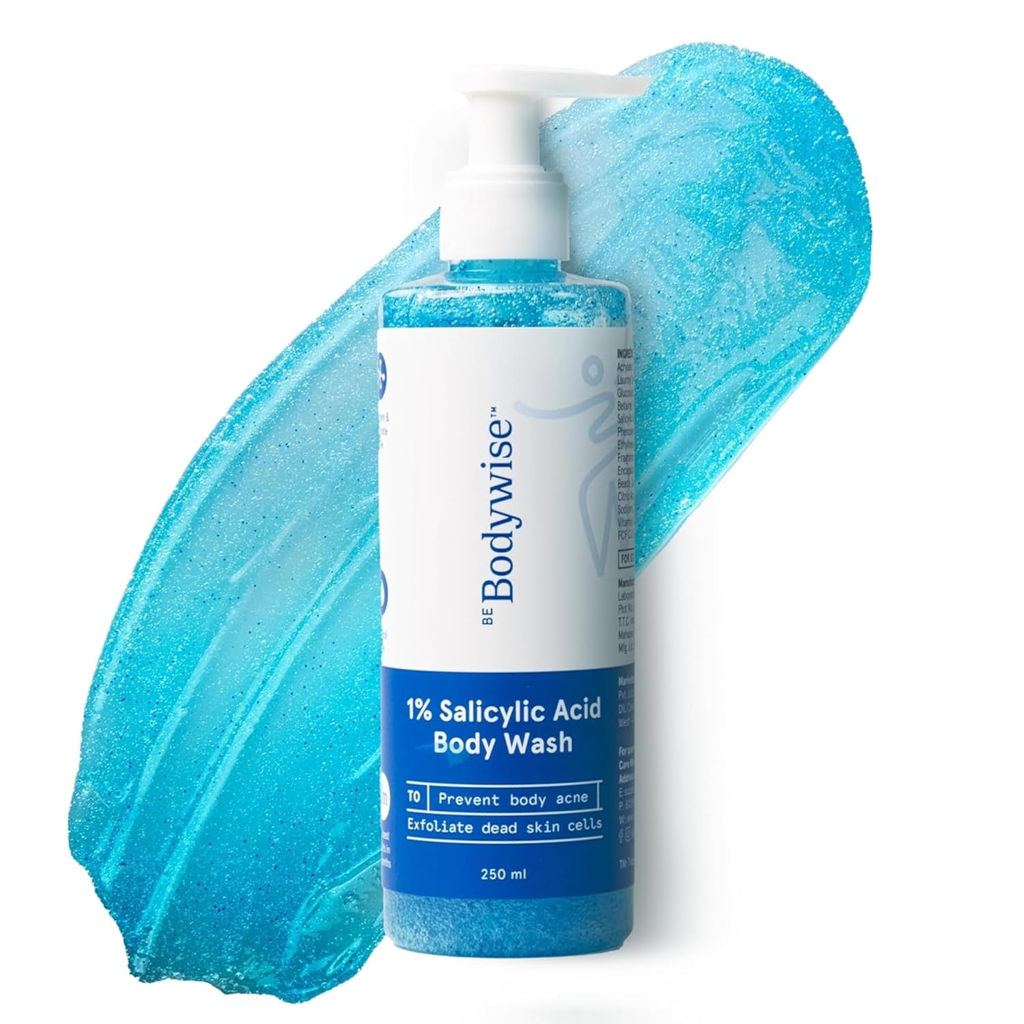 Picture of 1% SALICYLIC ACID EXFOLIATING BODY WASH SHOWER GEL BE BODYWISE PRIVATE LIMITED BE BODYWISE ‎18 x 5.3 x 5.3 cm; 250 g