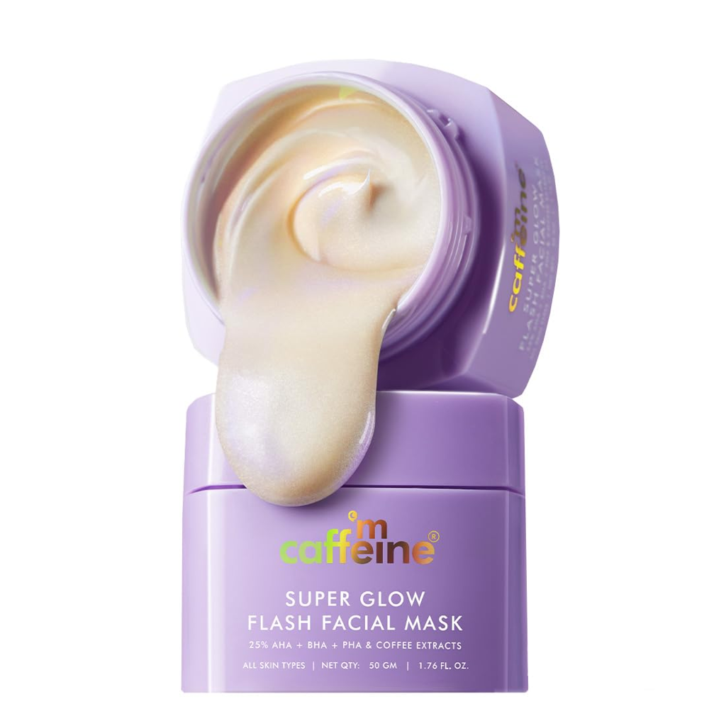 Picture of SUPER GLOW FLASH FACIAL MASK N.G. ELECTRO PRODUCTS PVT. LTD MCAFFEINE ‎6.1 x 6.1 x 5.5 cm; 50 g