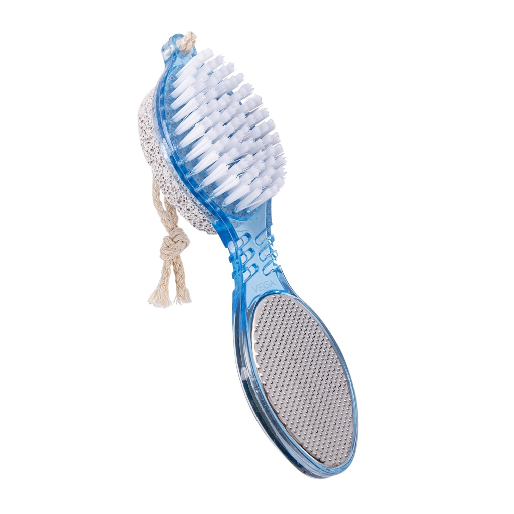 Picture of 4 IN 1 FOOT PEDICURE BRUSH, PUMICE STONE, SCRUBBER & FILE FOR SOFT CARE VEGA INDUSTRIES PVT. LTD VEGA 31 x 8.3 x 4.8 cm; 70 g