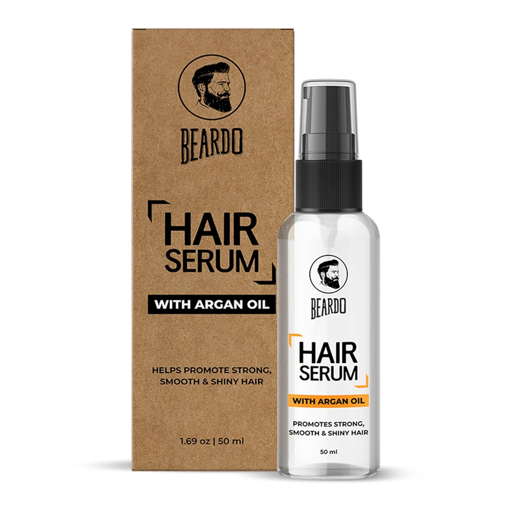 Picture of HAIR SERUM FOR INSTANT SHINE & ANTI-FRIZZ WITH ARGAN OIL BAY BEARDO ‎11 x 5 x 5 cm; 50 g