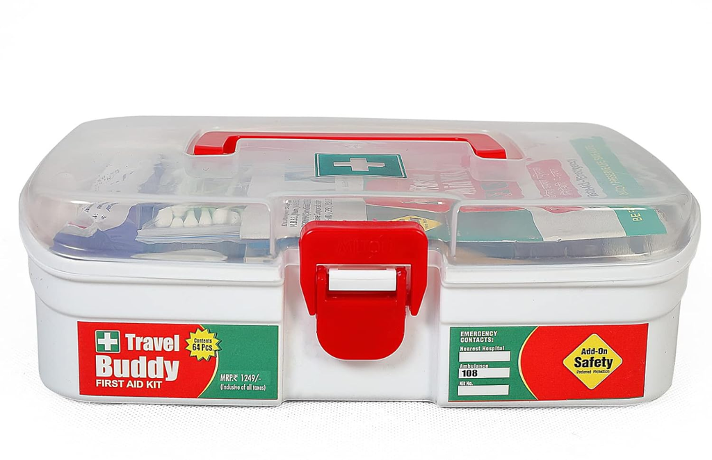 Picture of TRAVEL BUDDY PLASTIC FIRST AID KIT WITH MEDICINES