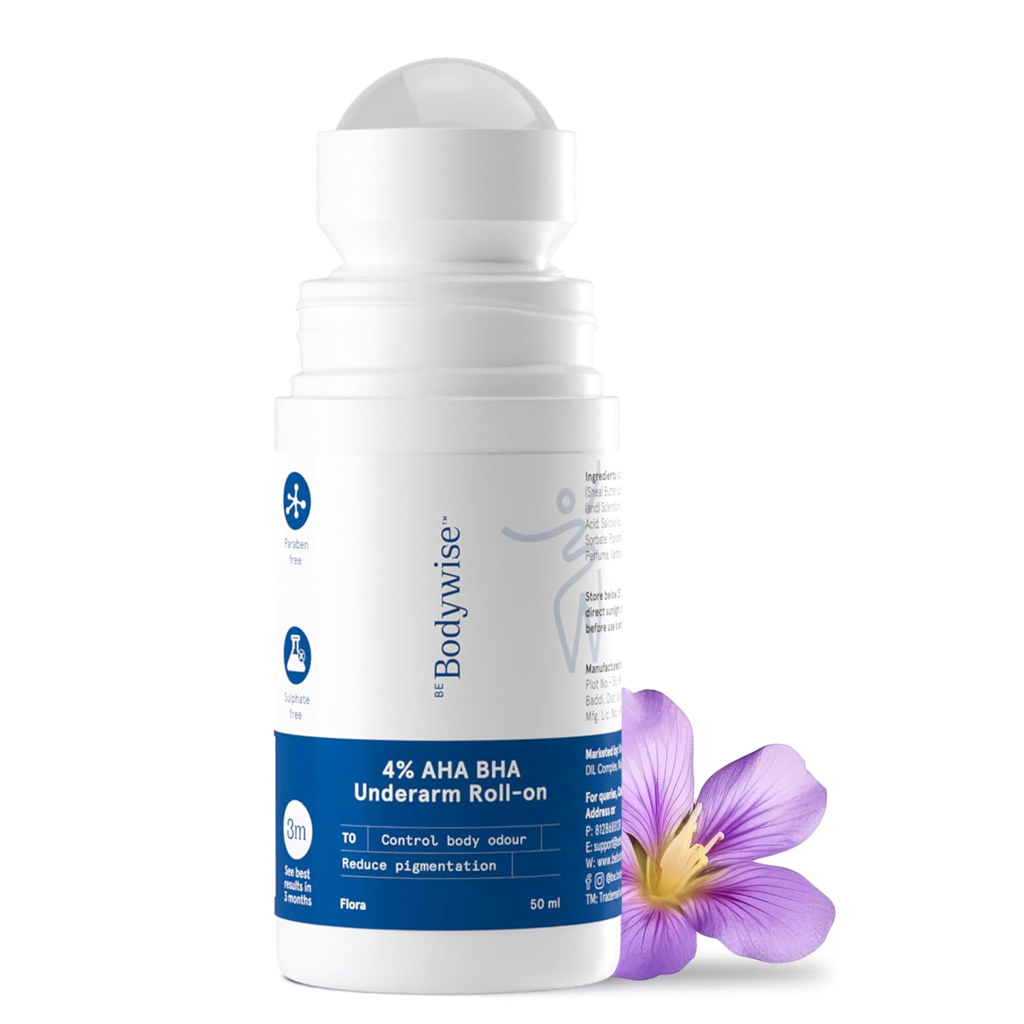 Picture of 4% AHA BHA UNDERARM ROLL ON BE BODYWISE PRIVATE LIMITED BE BODYWISE ‎2.9 x 1.7 x 20 cm; 50 g
