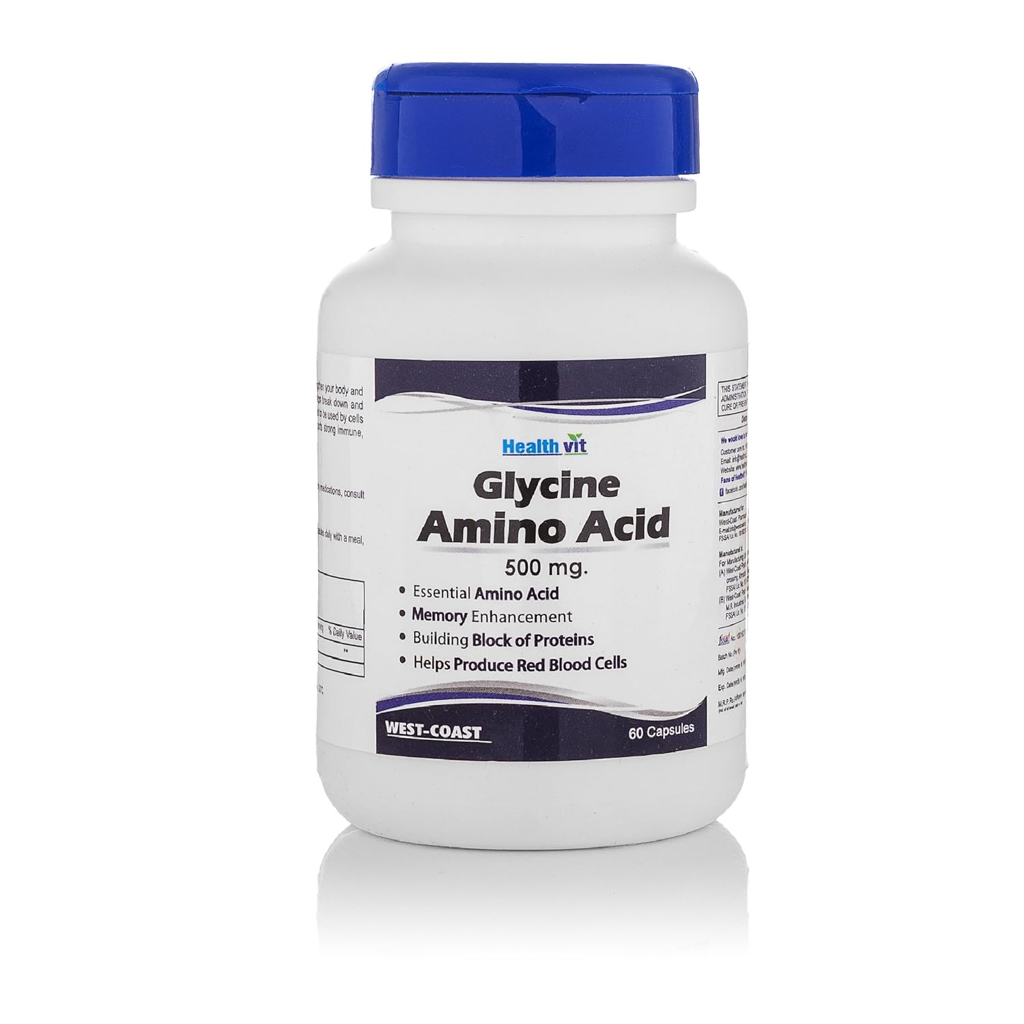 Picture of GLYCINE AMINO ACID WEST COAST PHARMACEUTICAL WORKS LTD HEALTHVIT 10.7 x 6.2 x 0.2 cm; 320 g