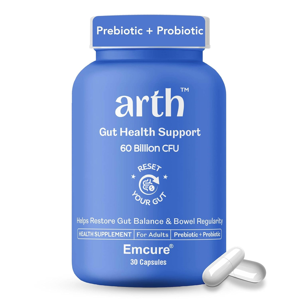 Picture of GUT HEALTH CAPSULES ISHAANAV NUTRACEUTICALS PVT. LTD ARTH ‎8.7 x 4.9 x 8.7 cm; 16.2 g