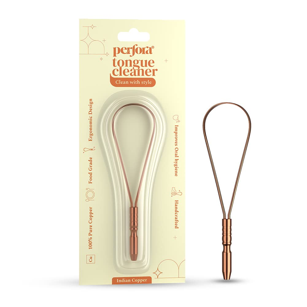 Picture of COPPER TONGUE CLEANER FOR MEN AND WOMEN CHIPPER CONSUMER PRIVATE LIMITED PERFORA ‎11 x 5 x 5 cm; 50 g
